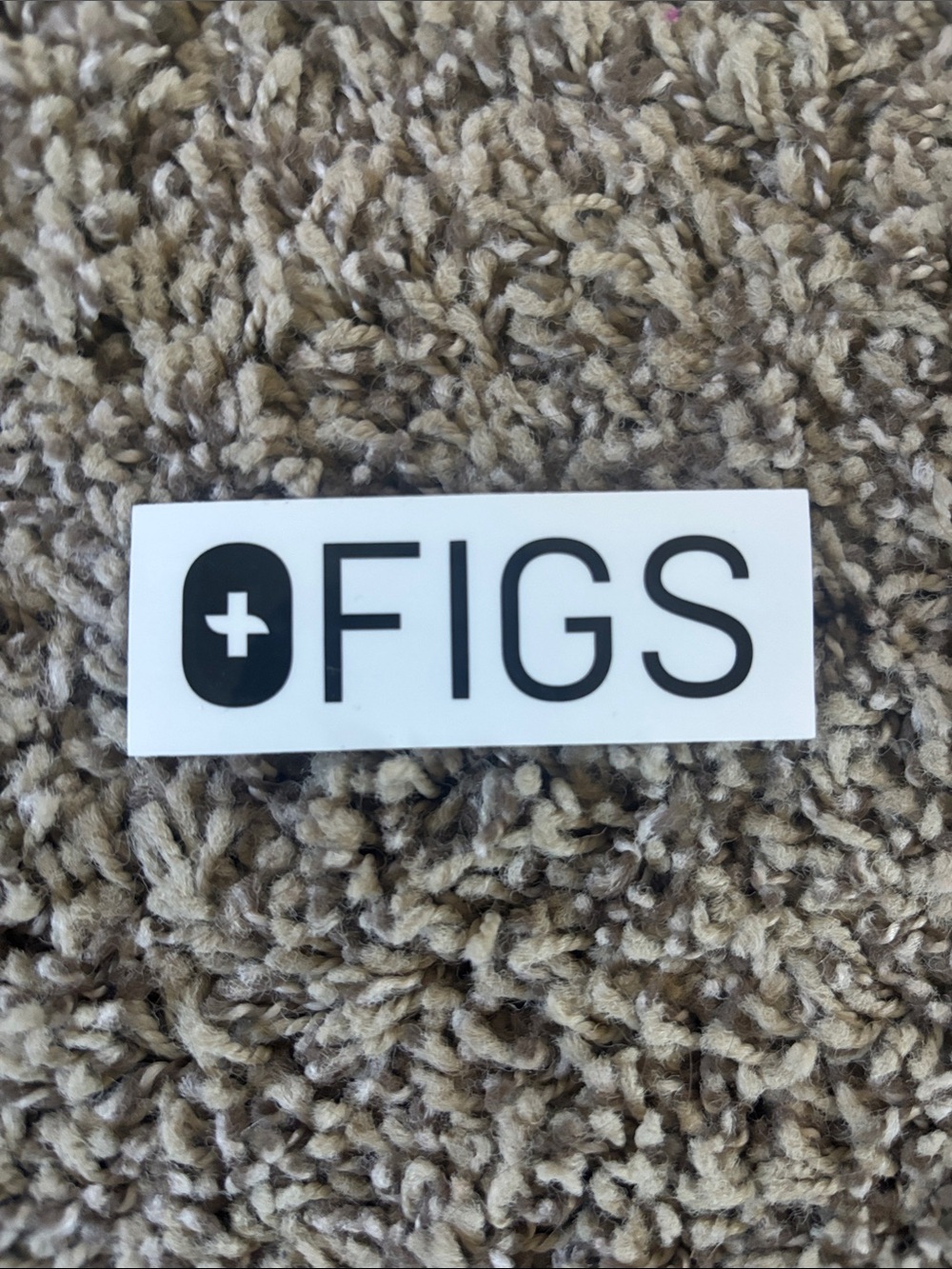 Figs Black and White Logo Sticker